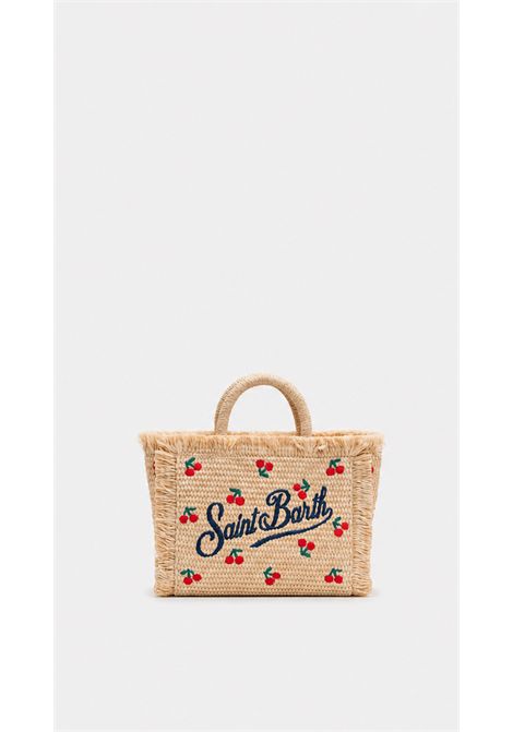 Borsa mini in paglia SAINT BARTH | VAMI009 VANITY MINI STRAW N00345L CHERRY 41 EMB